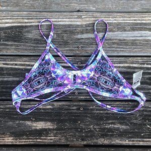 Jolyn Rare Fossil Vent Tie-Back Top, NWT